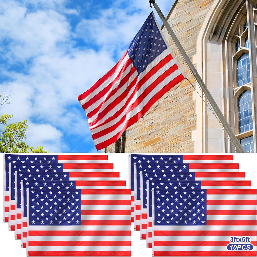 Resholder 3x5 front view showing full flag design and visible stars and stripes benefit