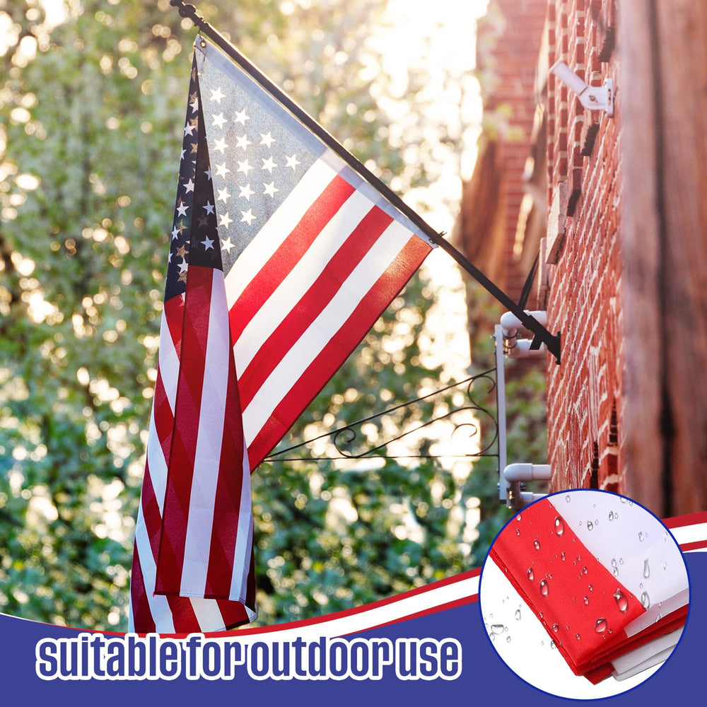 Resholder flag on porch display demonstrating bright colors that enhance curb appeal