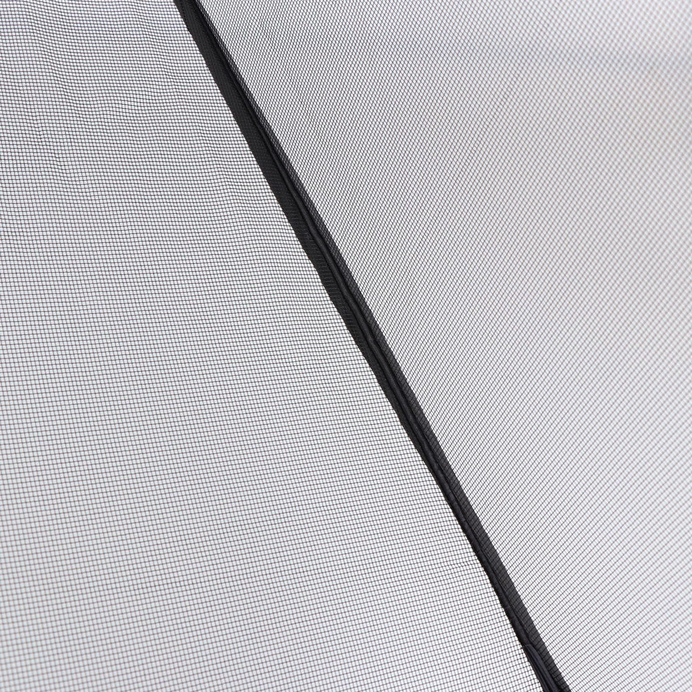RESTCLOUD stakes anchored in soil securing cover against wind