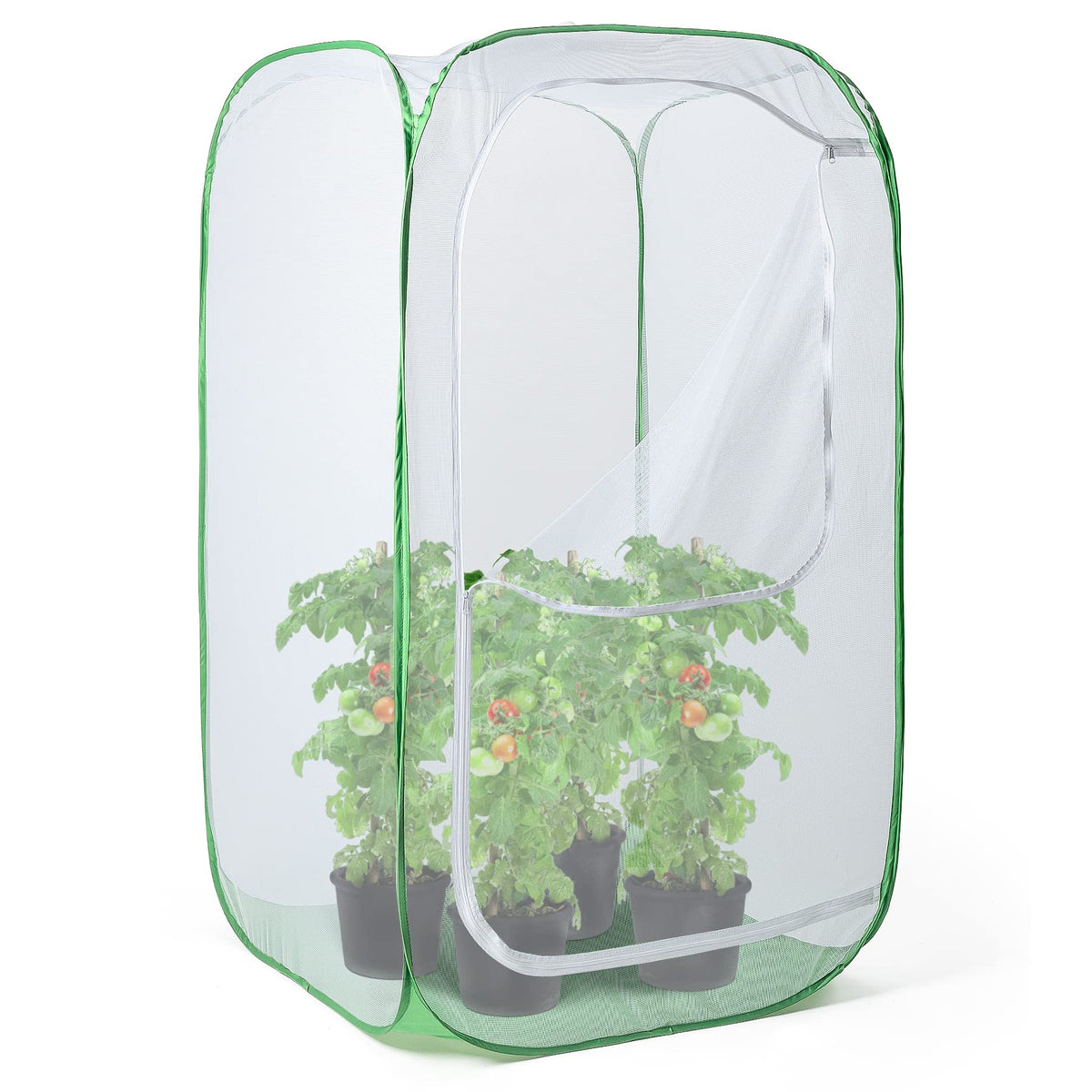 RESTCLOUD front view of mesh plant enclosure showing full protection and visibility