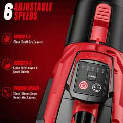Restick blower with M18 battery installed demonstrating compatibility and power
