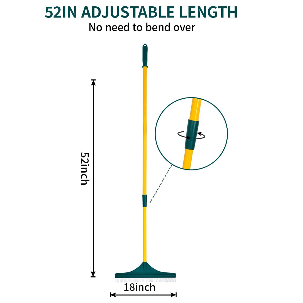 Restick rake sweeping artificial grass showing clean surface quickly