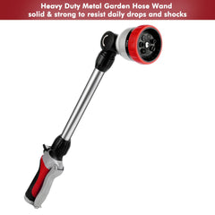RESTMO close-up of sprayer head highlighting seven-pattern selector and durable finish