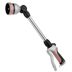 RESTMO front view of metal hose wand showing durable construction and full length reach benefit