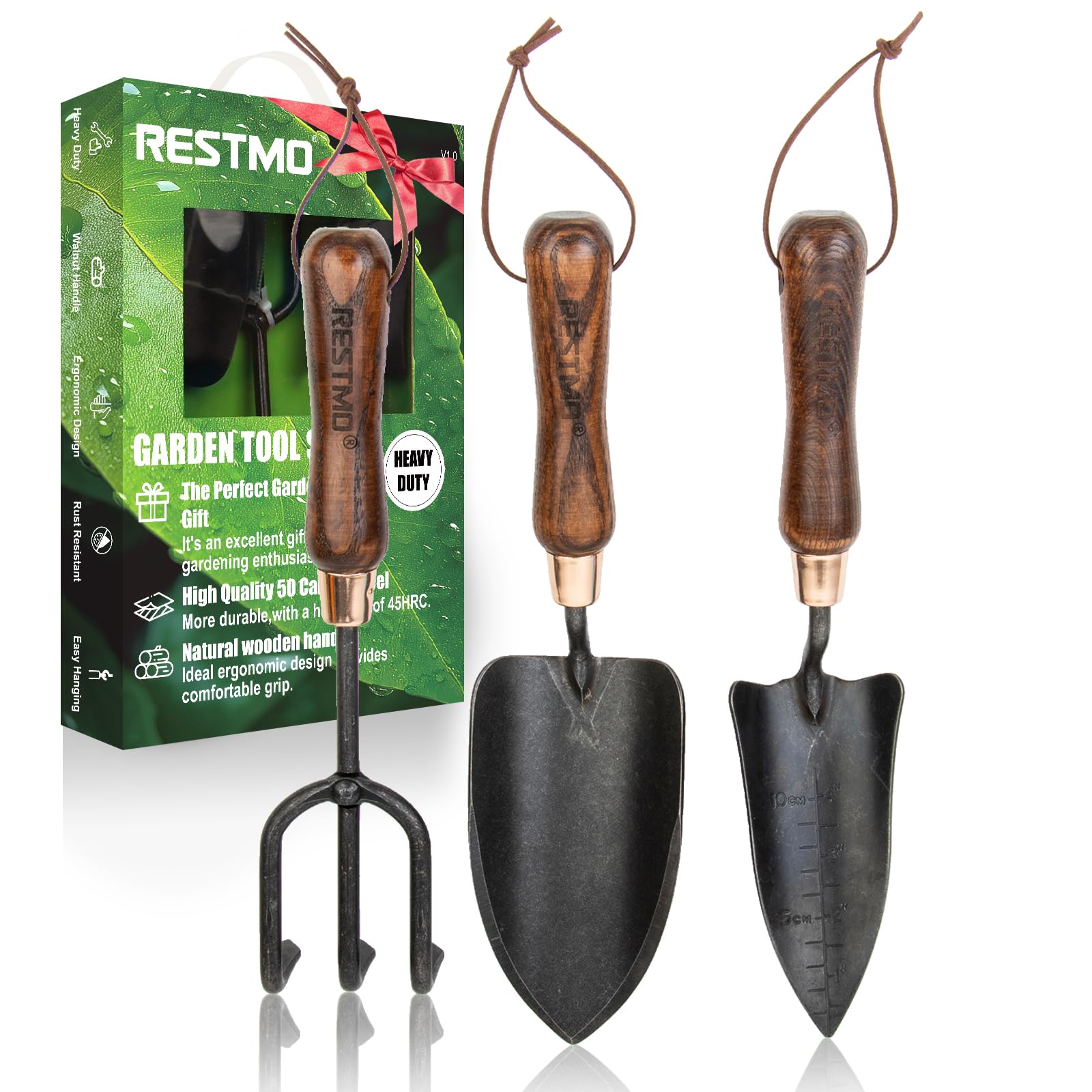 RESTMO front packaging showing complete 3-in-1 tool set and presentation box benefits gifting