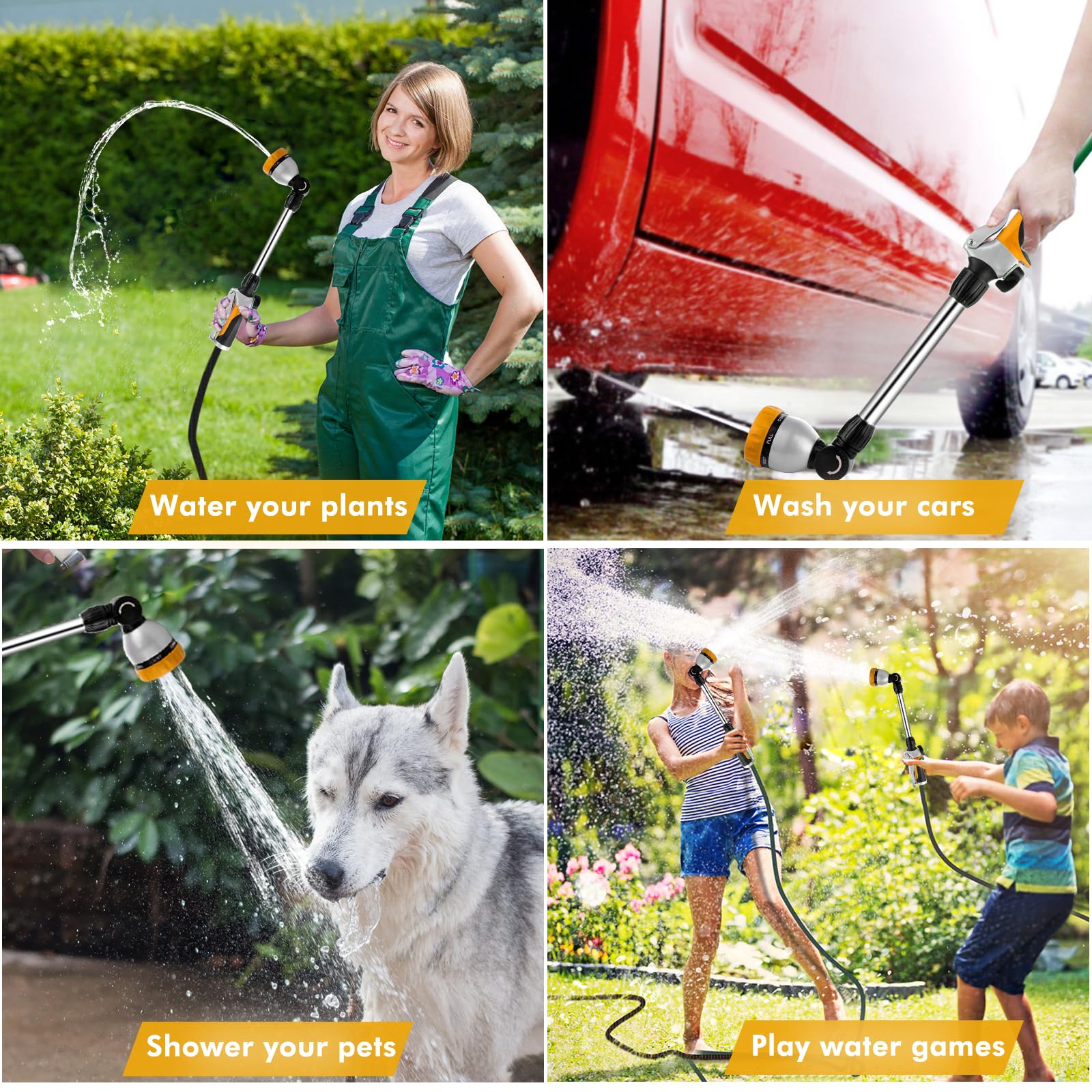 Restmo lifestyle shot cleaning patio demonstrating heavy-duty performance