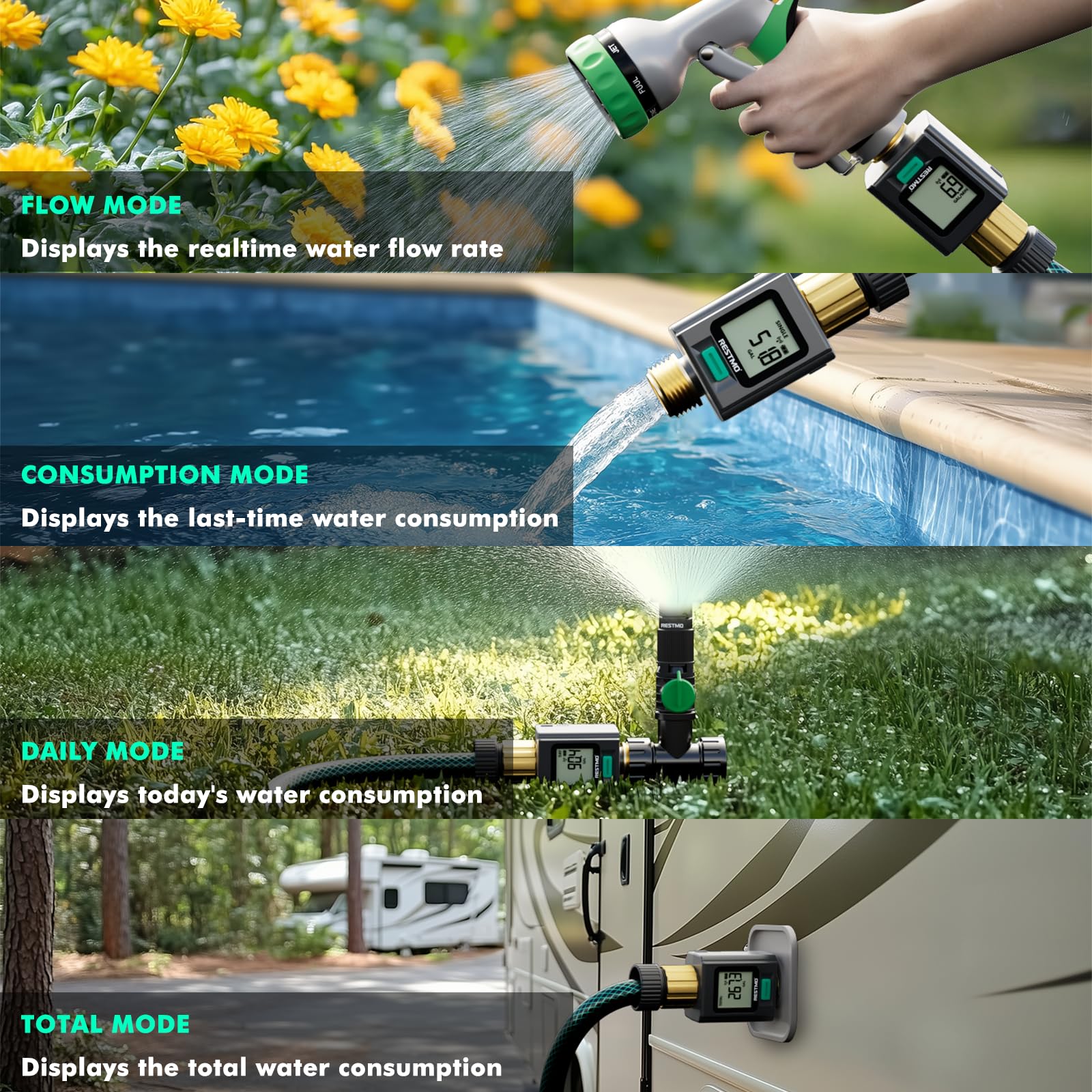 RESTMO held in hand to show compact size and easy install advantage