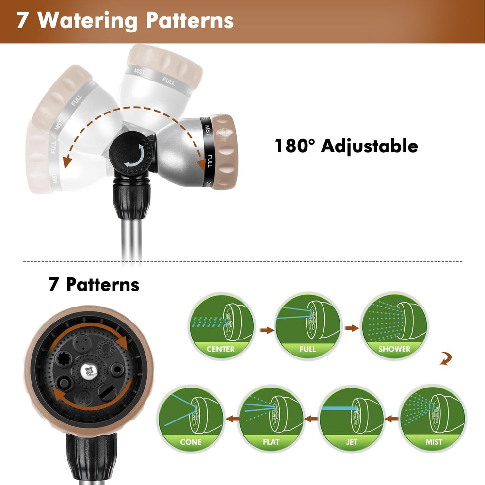 RESTMO swivel head angled to reach tight garden areas with ease