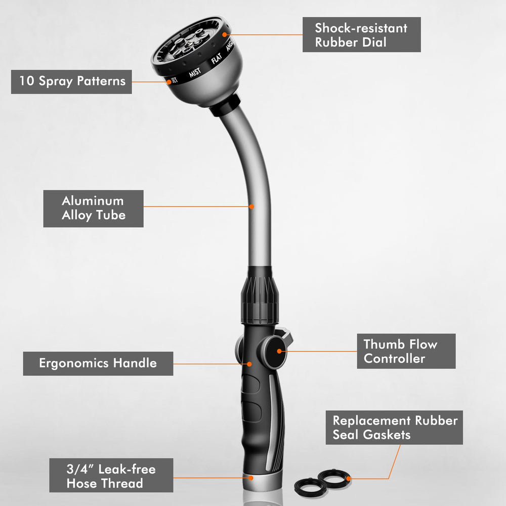Restmo handle close-up with rubberized grip for comfortable, slip-free use