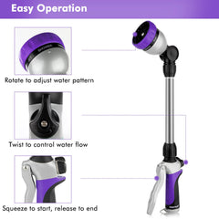 RESTMO wand displaying multiple spray patterns for precise watering and cleaning