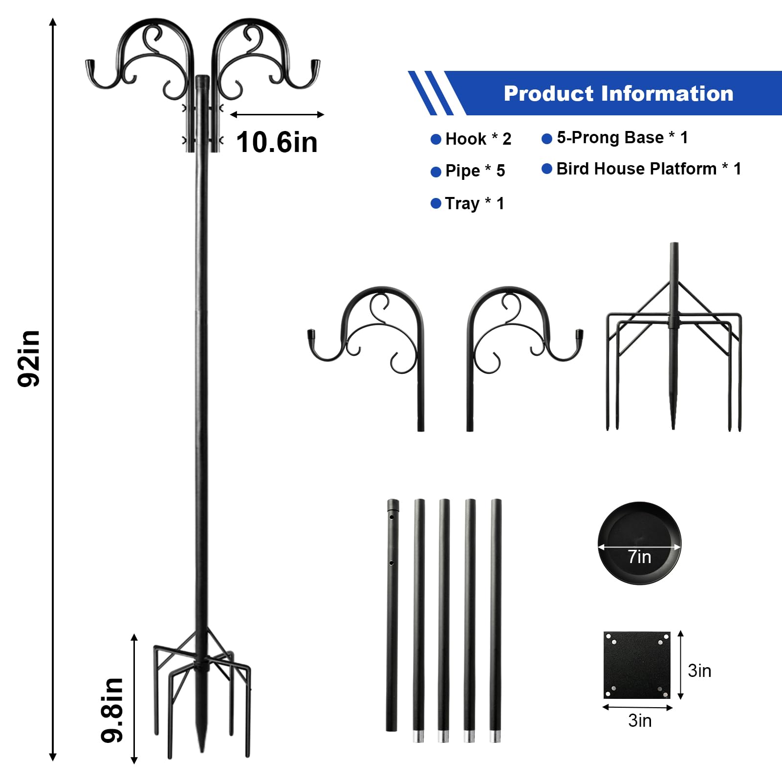 ReTang in use with hanging planters creating attractive garden decor