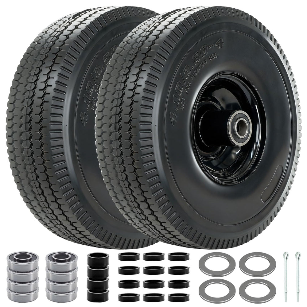 RETOTLA front view of both 10-inch solid wheels showing full profile and durability