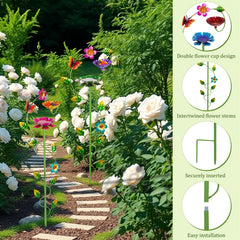 Retyion installed in flowerbed providing hydration near pollinator plants