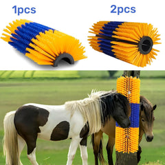 REVAXUP in-stall use with horse leaning for itch relief and massage