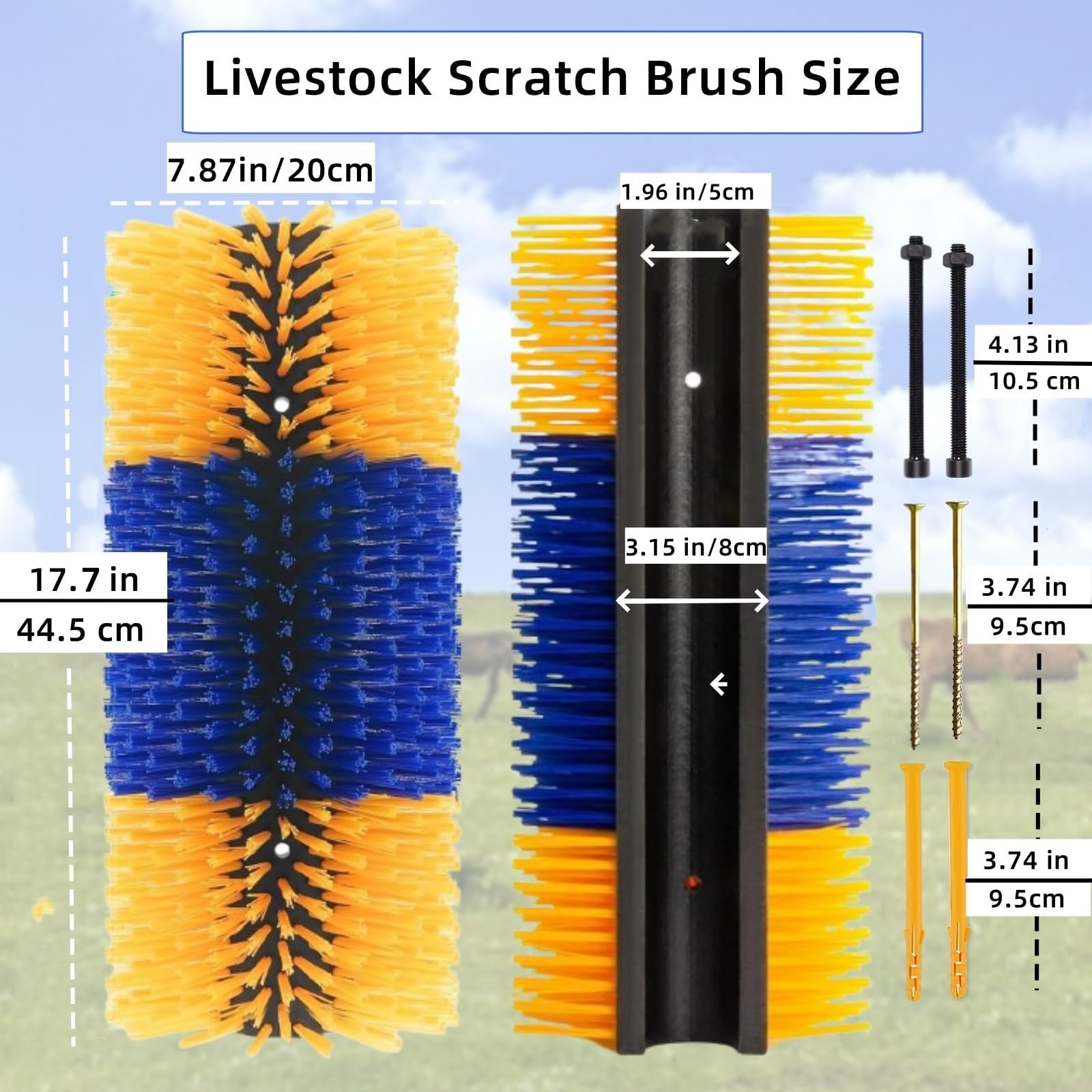 REVAXUP size comparison next to ruler showing livestock-appropriate dimensions