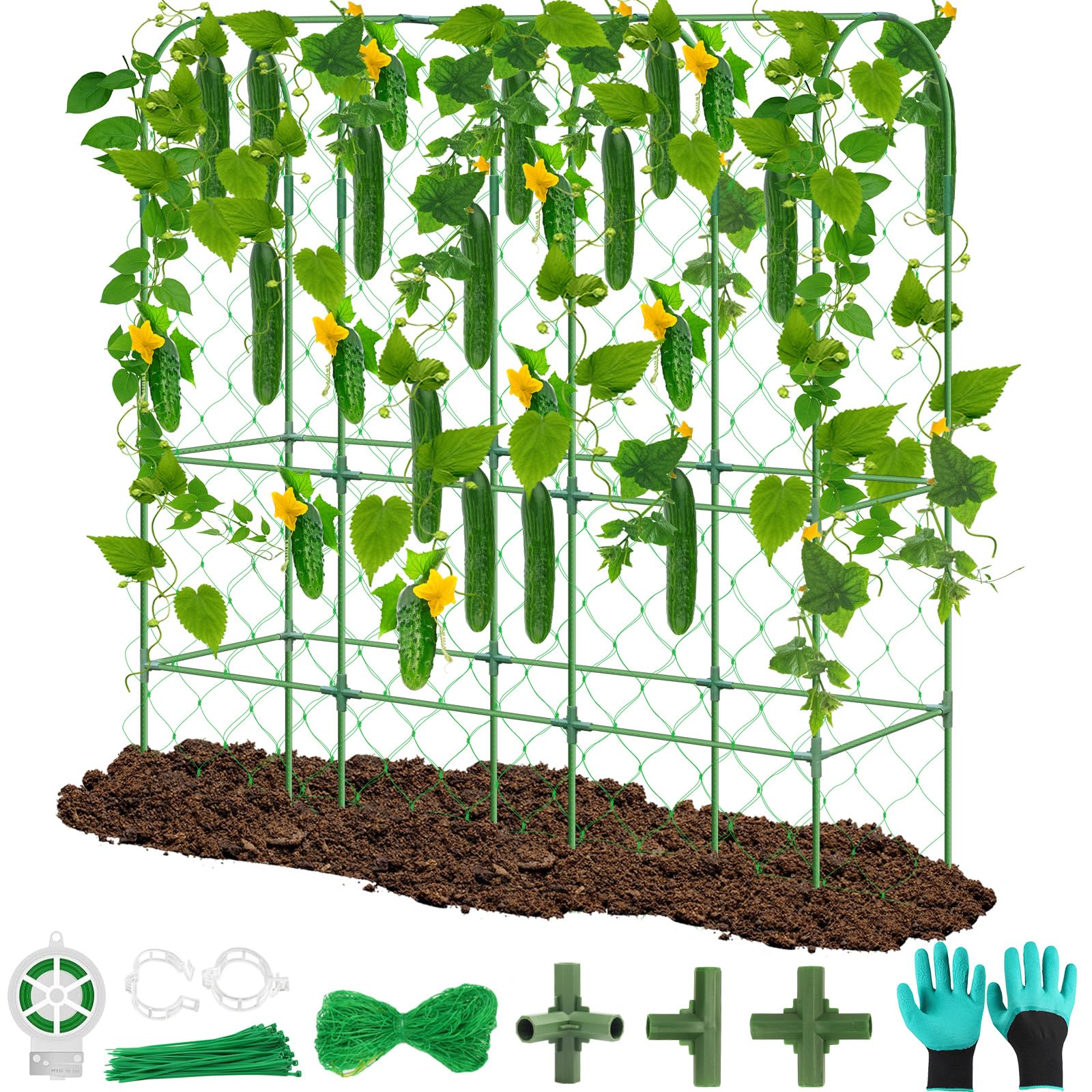 REVICOAR front view U-shape trellis showing height and clean profile for space-saving