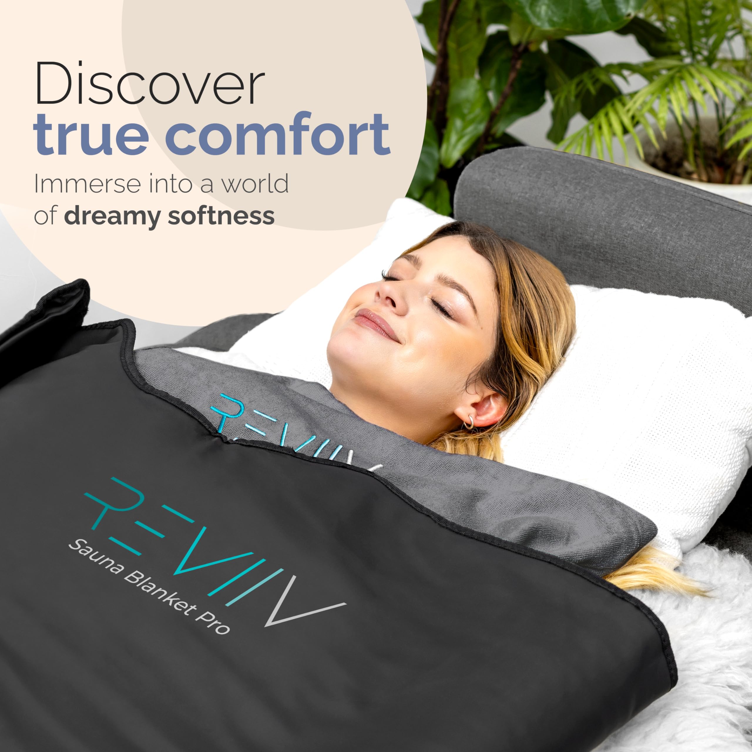 REVIIV cotton texture close-up highlighting soft absorbent weave for comfort