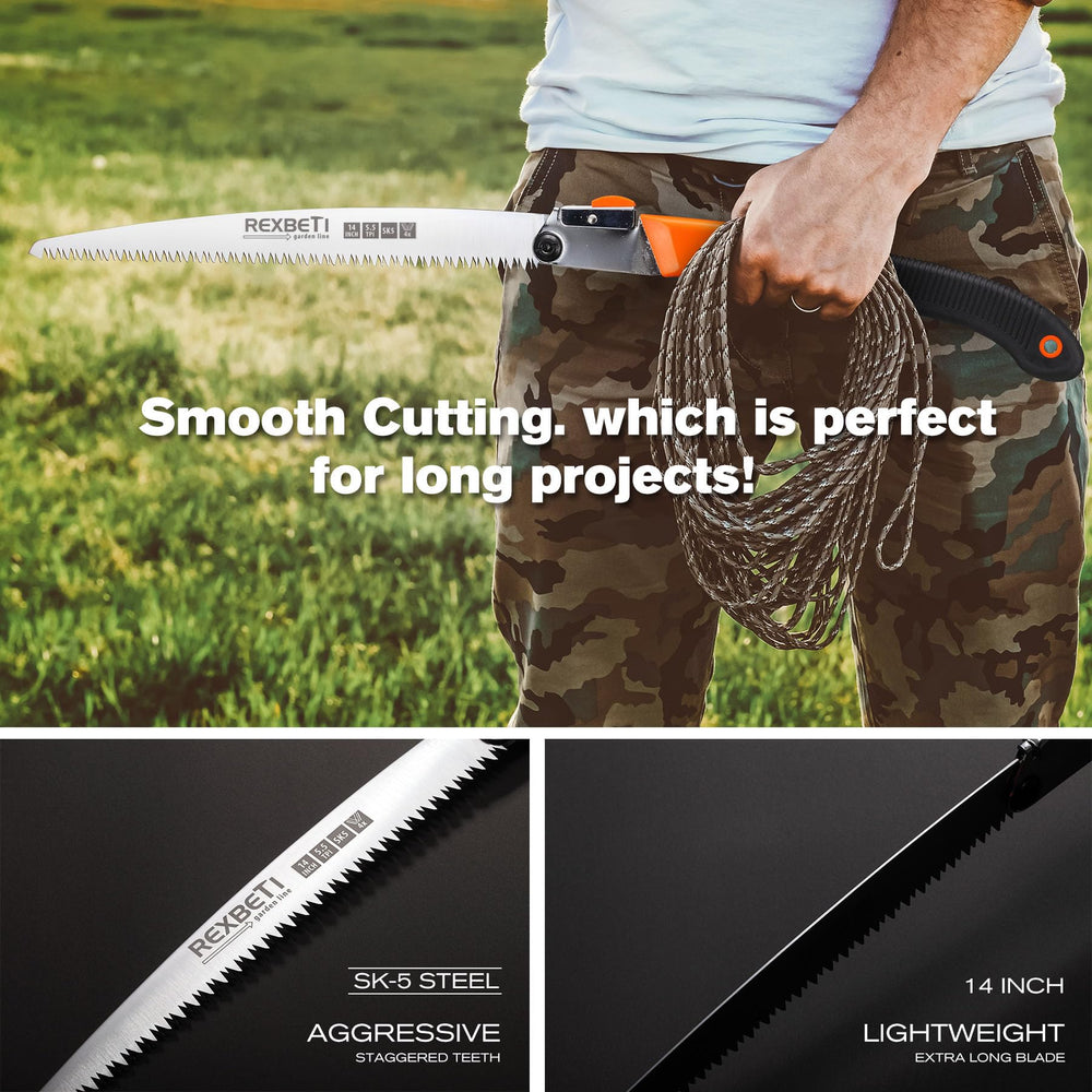 REXBETI folded saw compact profile for easy transport