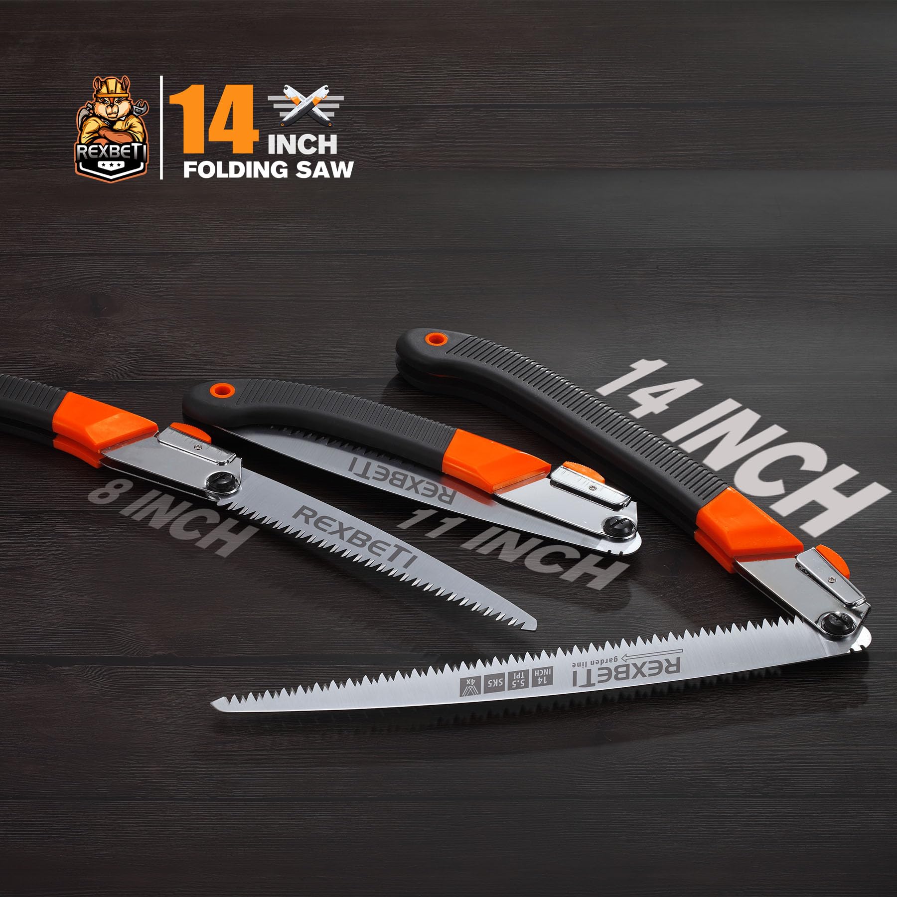 REXBETI product label and specs highlighting blade and size
