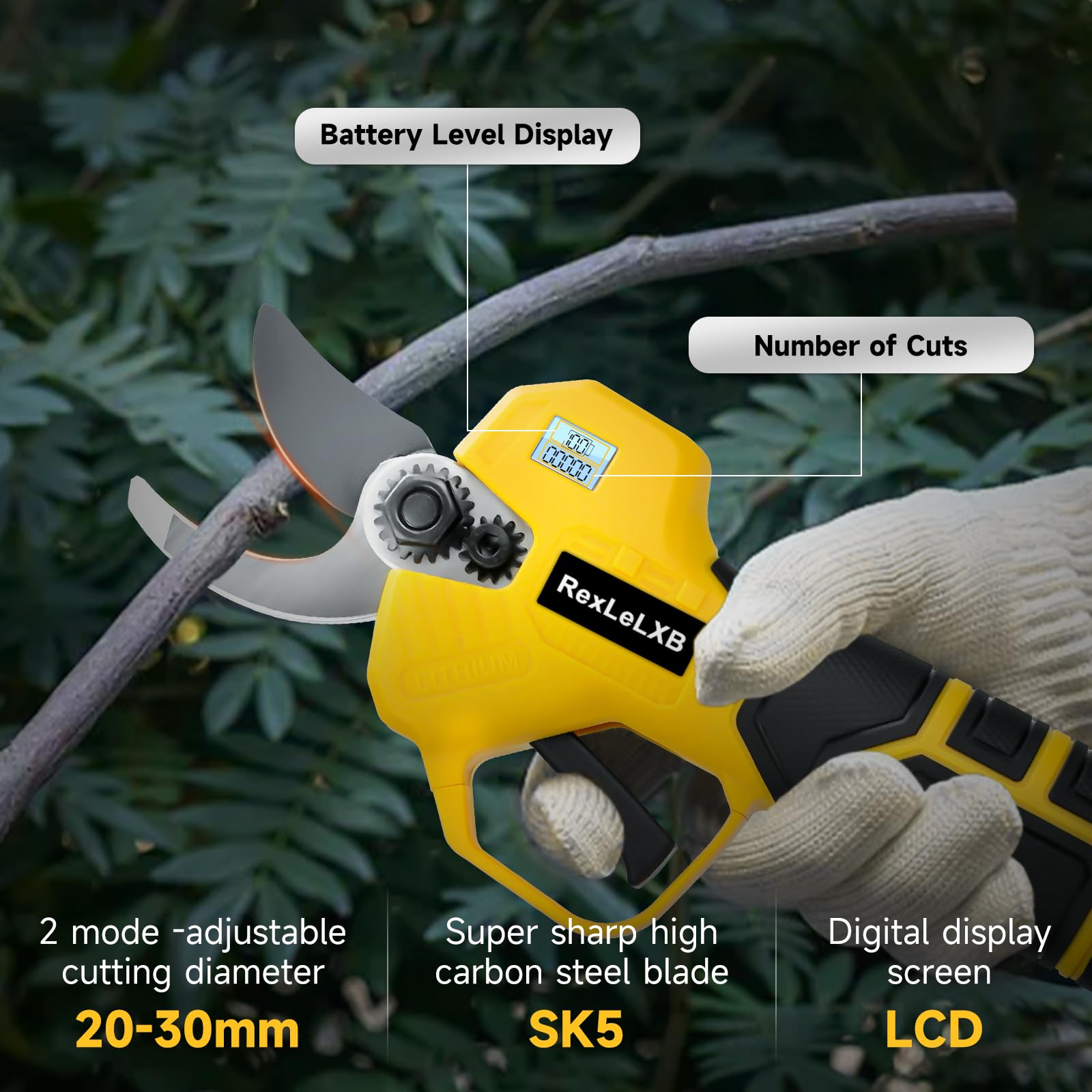 RexLeLXB battery slot with DeWalt pack compatibility for quick power
