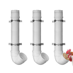 Rexwnadu front view of three-pack feeders showing compact wall-mounted design and space saving
