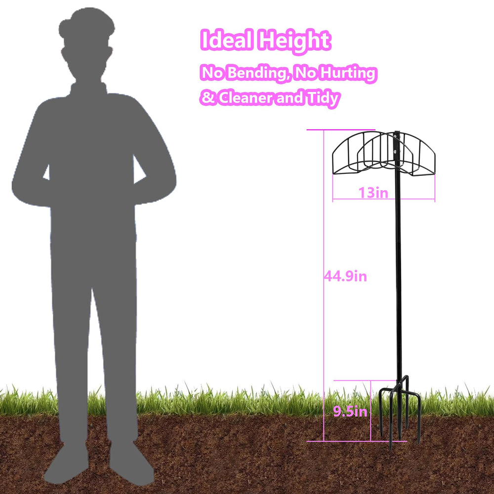 Rexwnadu in a garden setting displaying decorative plants and tidy hose storage