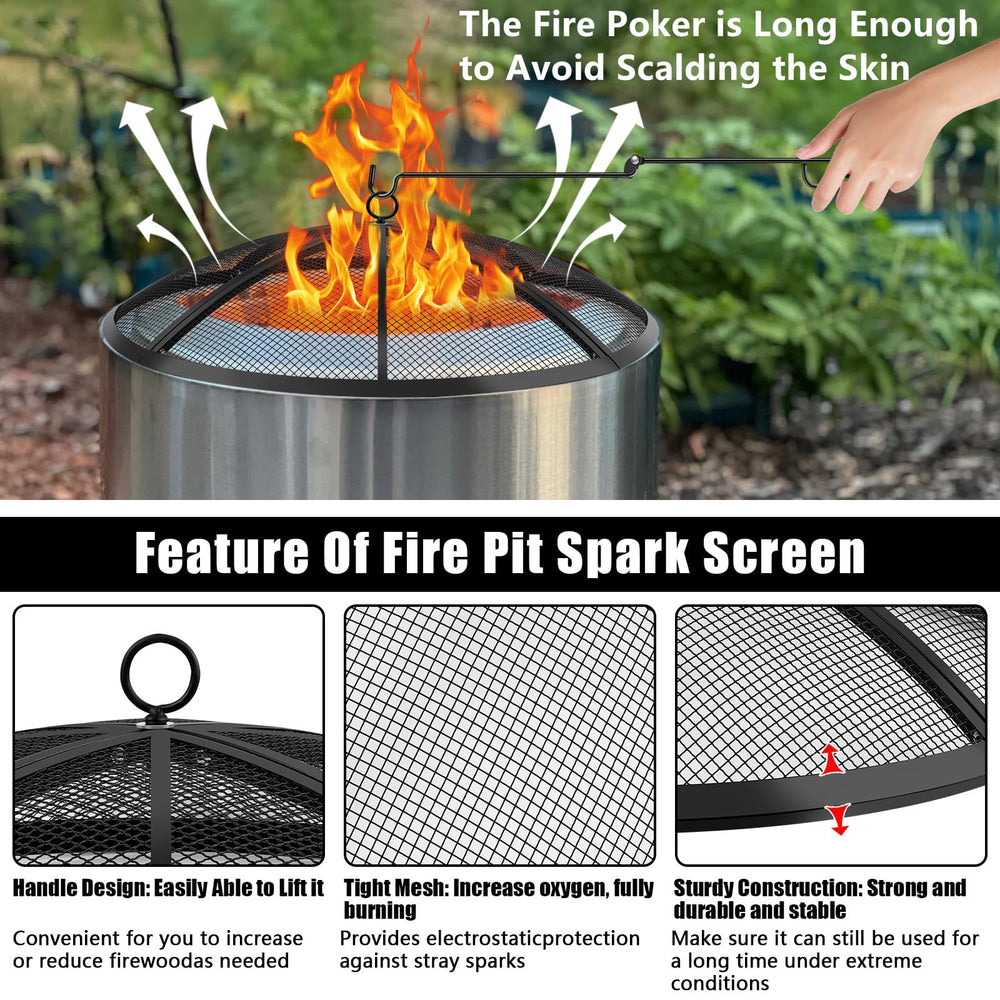 RGJ foldable fire poker stowed compactly for travel and safe storage