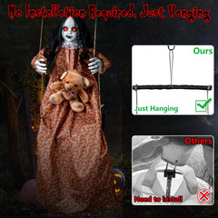 RGJ in-use porch display creating jump-scare atmosphere for trick-or-treaters