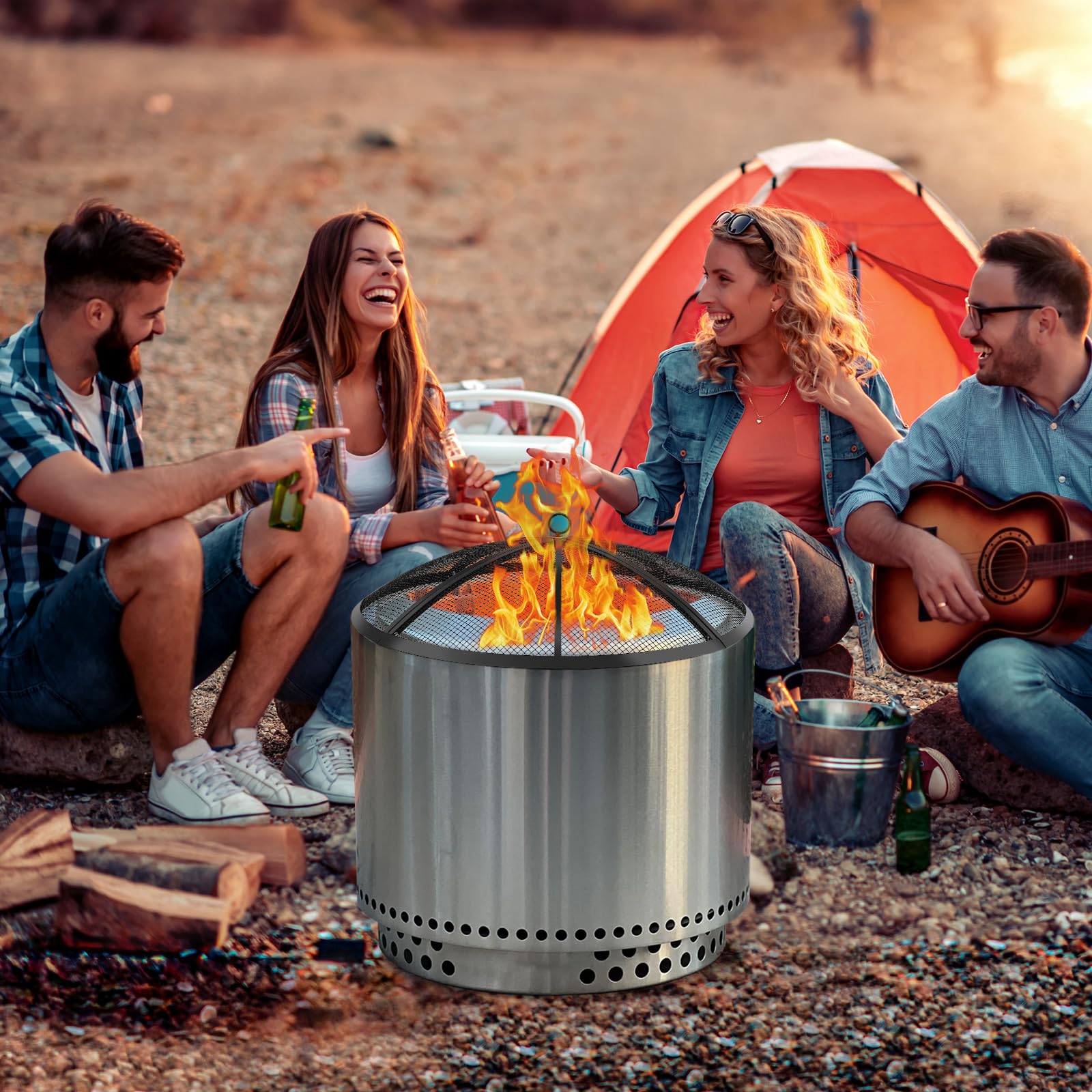 RGJ backyard evening scene showing safer fires with the spark screen