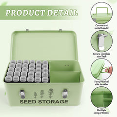 RGJ arranged 60 plastic vials in foam highlighting upright storage and reduced seed damage