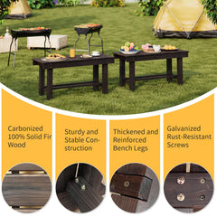 RHINEINMIST bench staged on patio showing weatherproof use and cozy seating