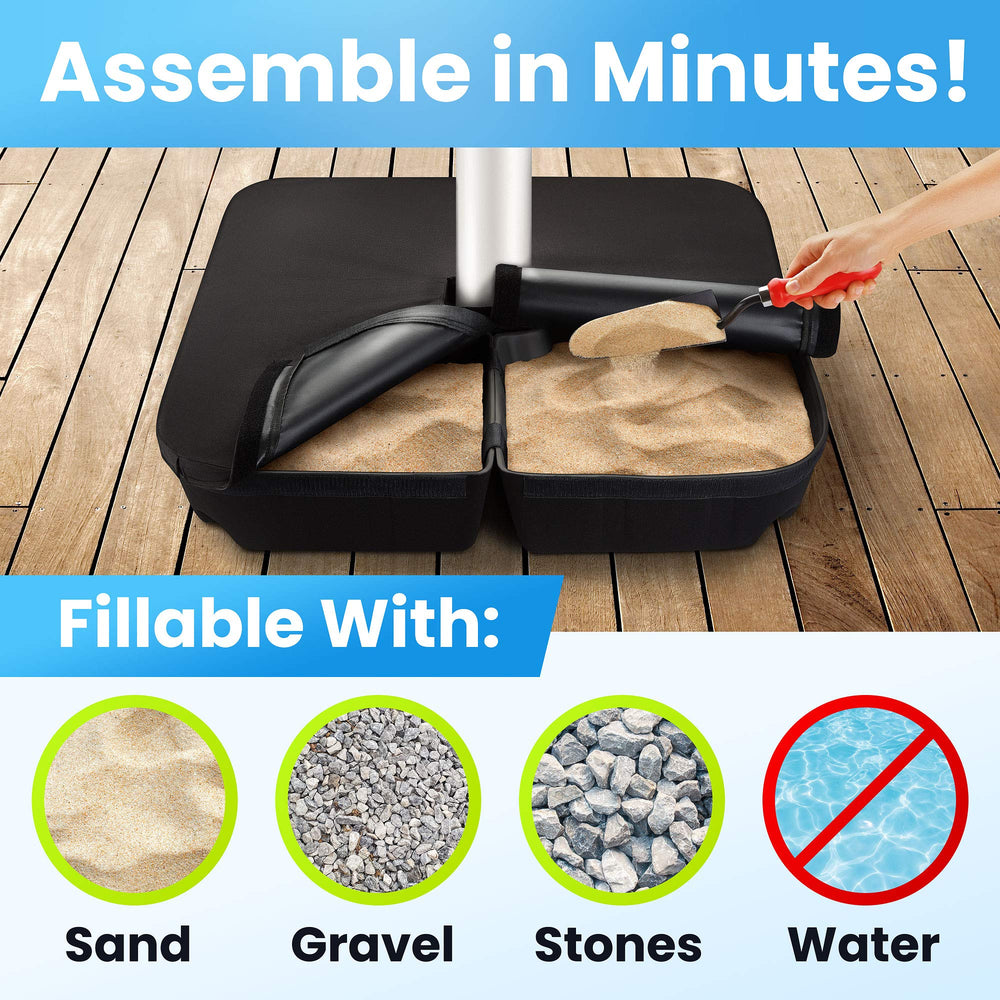 Rhino BaseMate large fill opening for fast sand or gravel loading convenience