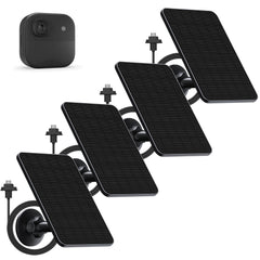 Rhorawill front view of four solar panels showing full kit and mounting hardware benefit continuous power