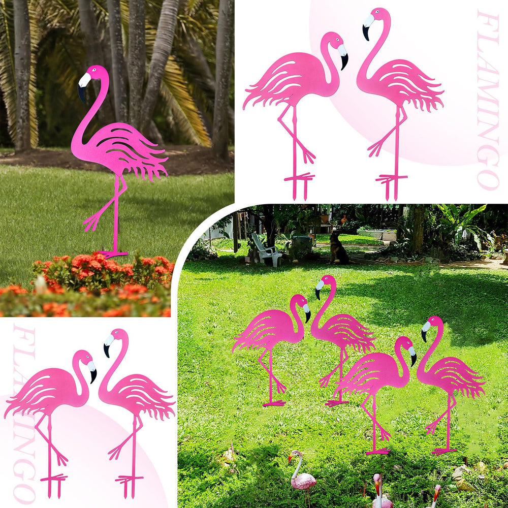 Riakrum flamingos as party centerpiece creating festive vibe
