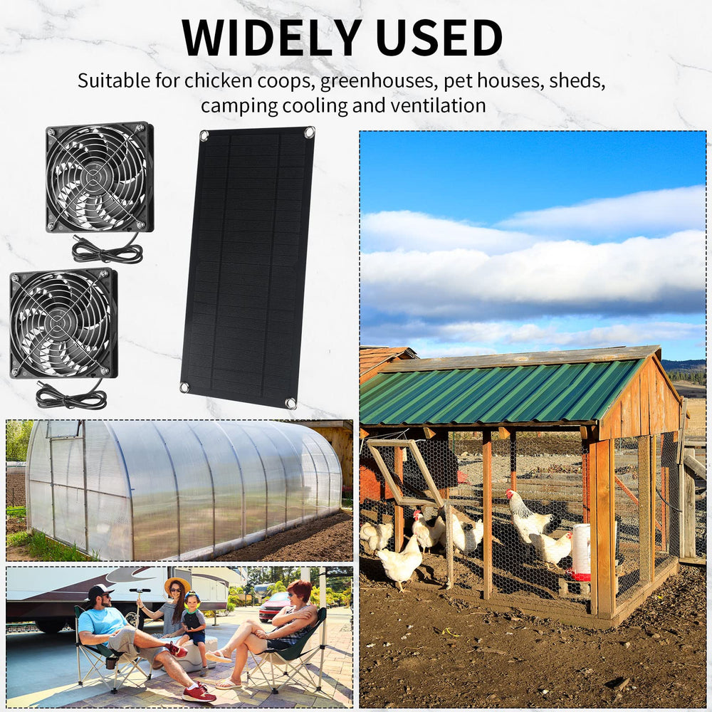 Riakrum installed on chicken coop providing ventilation and comfort for animals