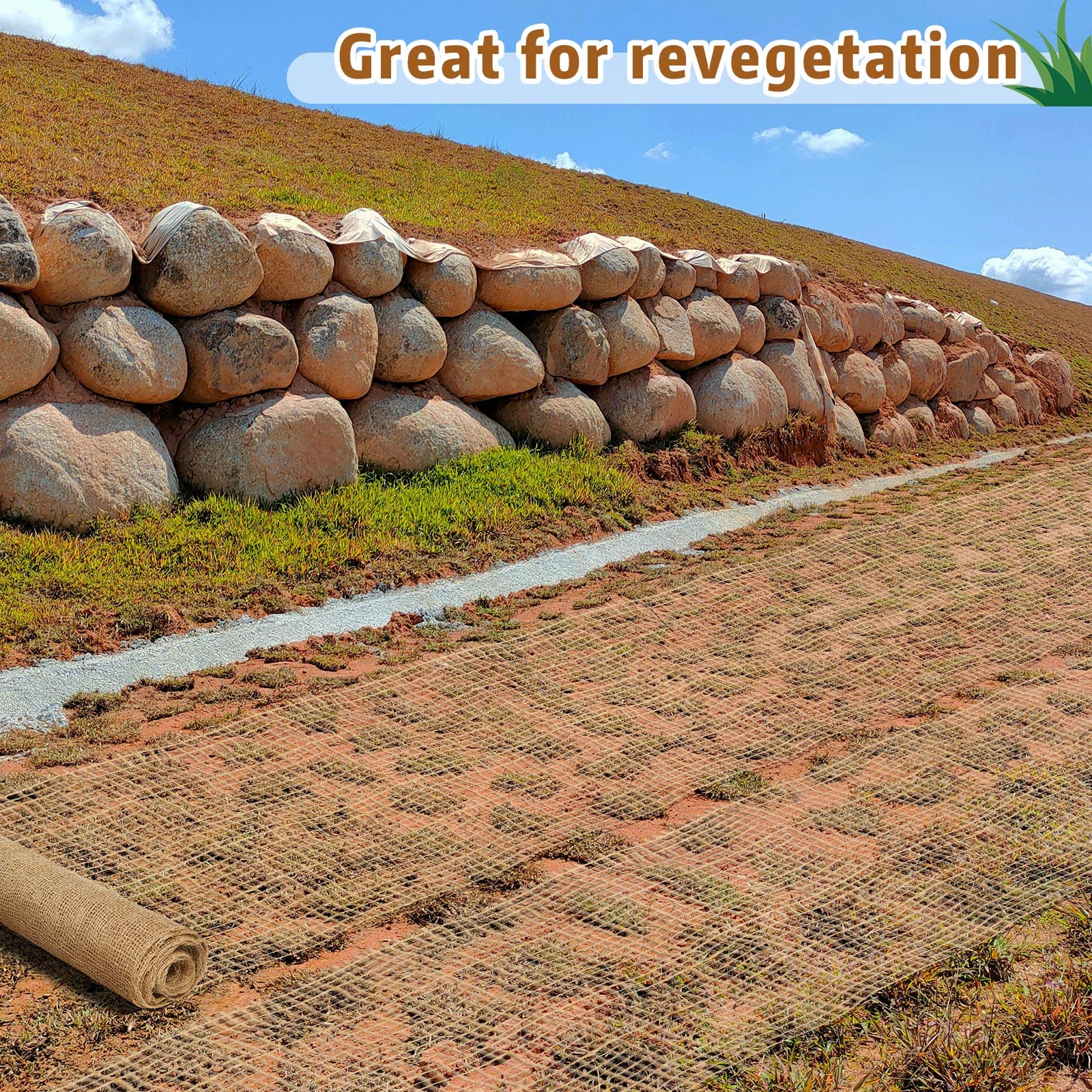 Riakrum secured with landscape nails showing fast anchoring and storm resistance