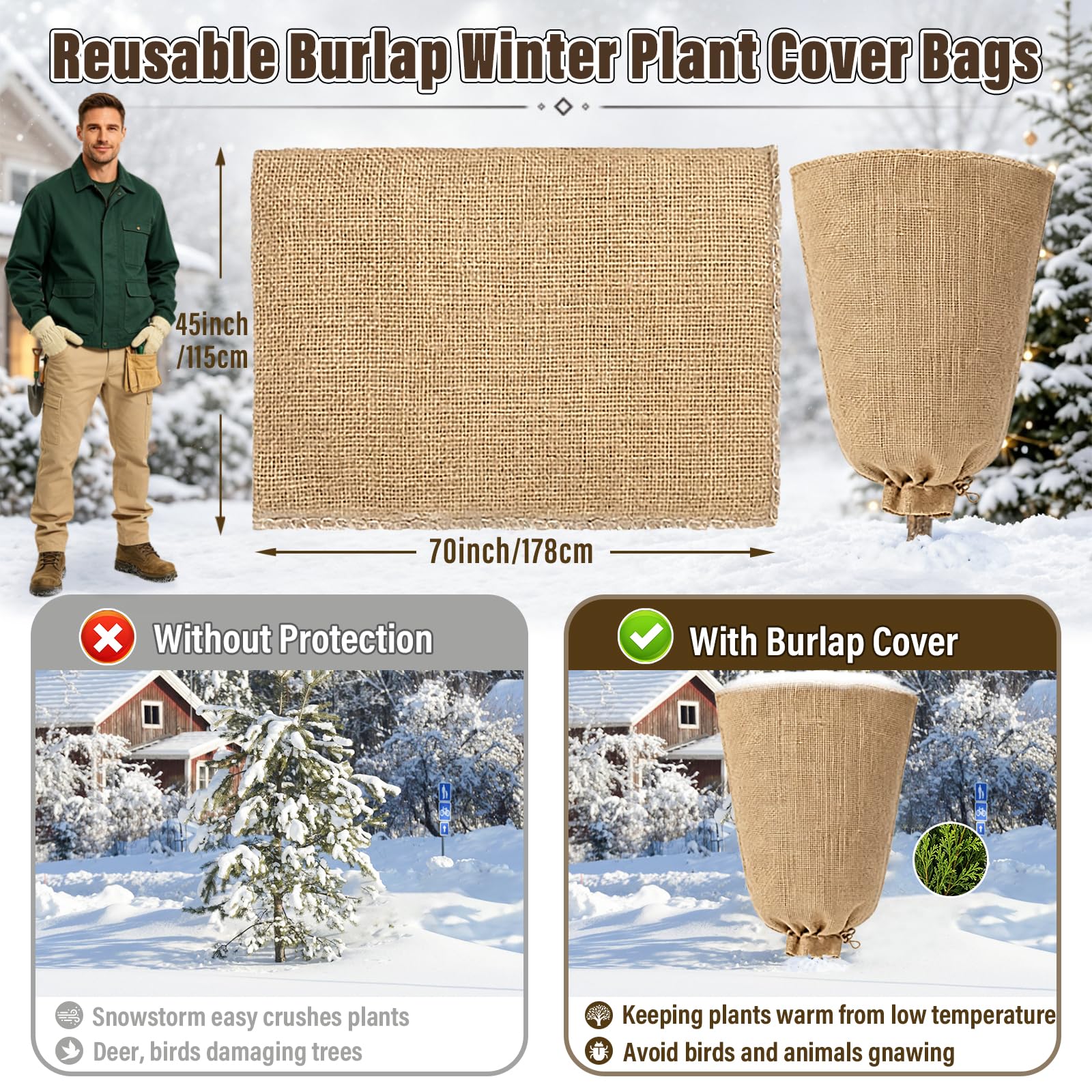 Riare close-up jute weave texture that breathes and insulates plants