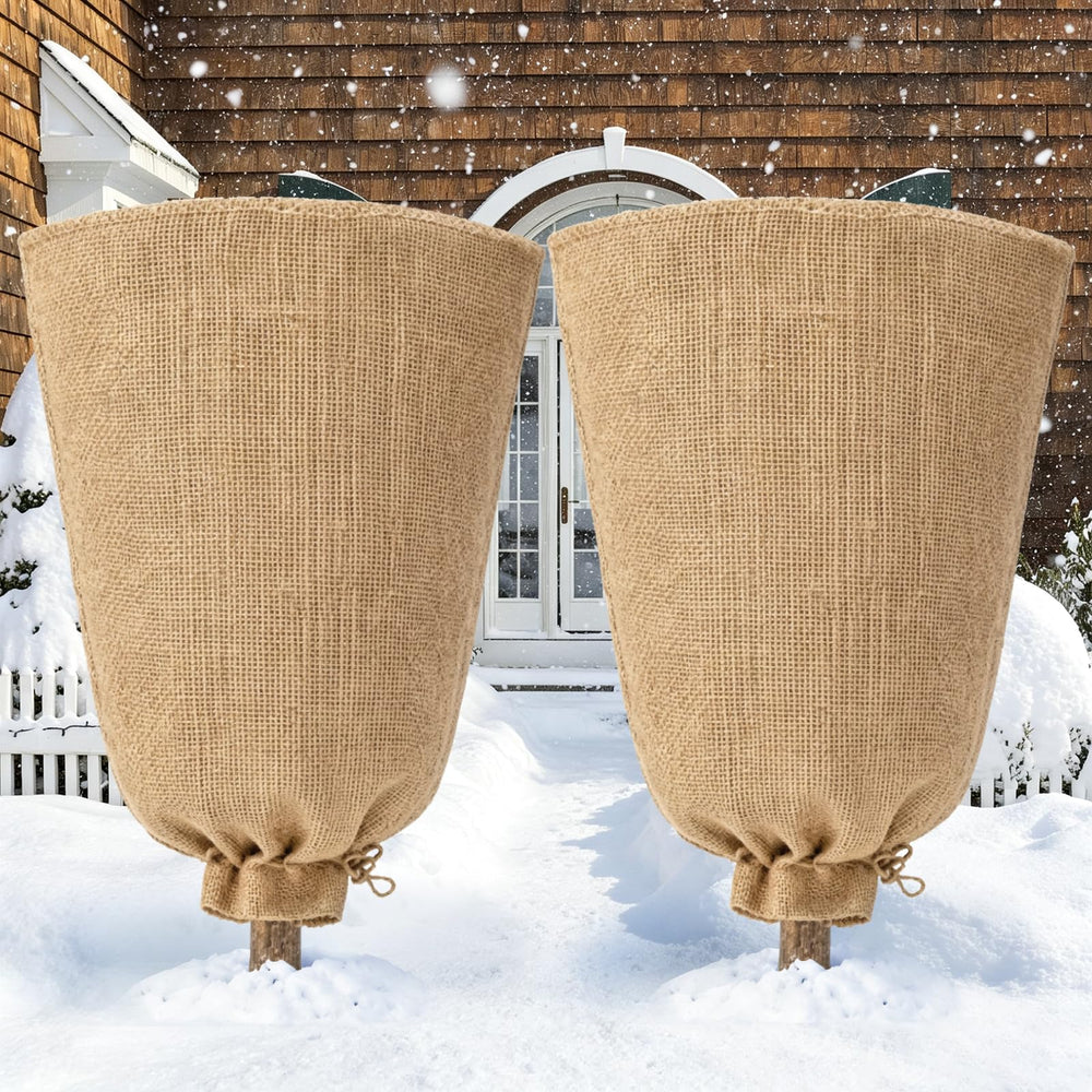 Riare front packaging showing two burlap plant covers and benefits