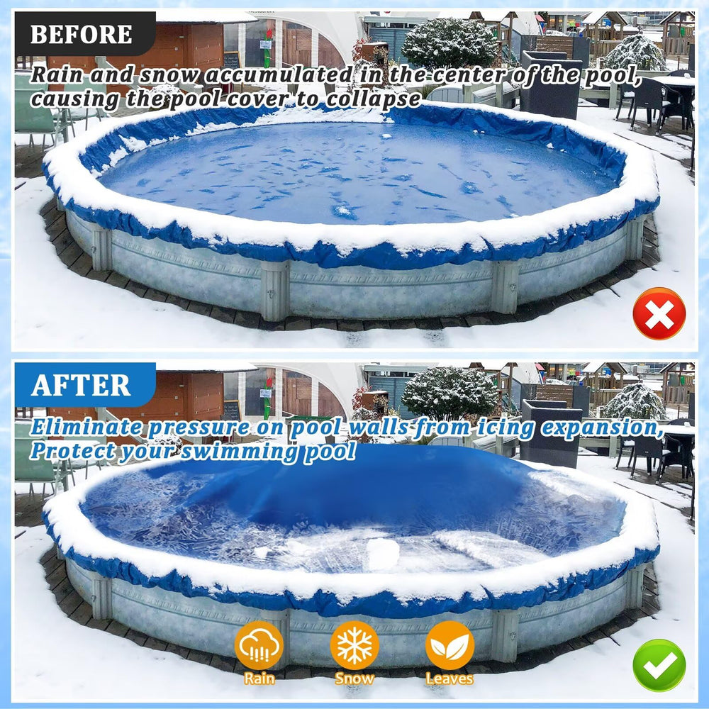 Riare installed in pool forming a central peak to prevent cover collapse