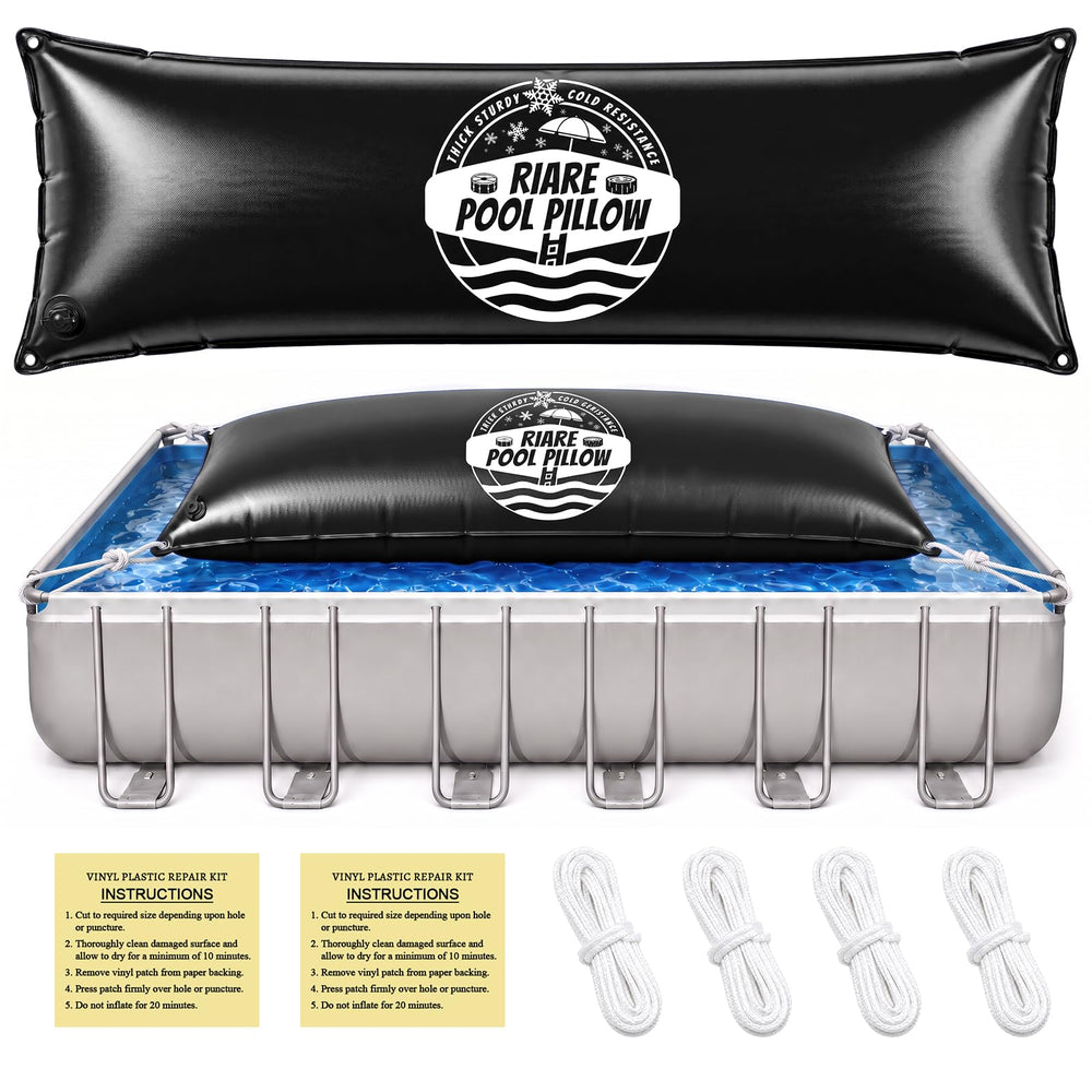 Riare front view of inflated pillow showing center high point and winter protection