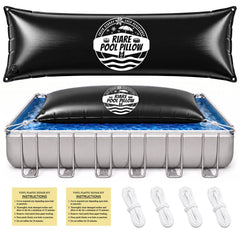Riare front view of inflated pillow showing center high point and winter protection