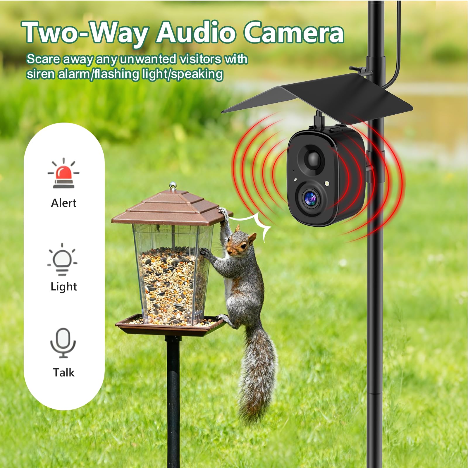 richbird camera next to hand showing compact size and scale benefit