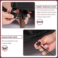 RICHIE buckle and drawstring lock securing cover against wind