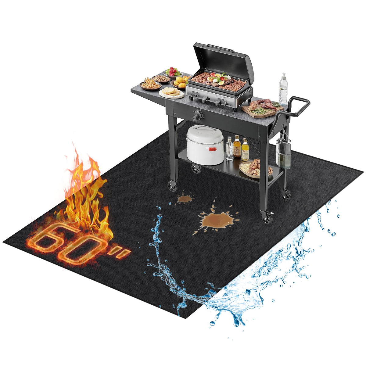 RICHIE full mat laid flat showing large coverage and surface protection