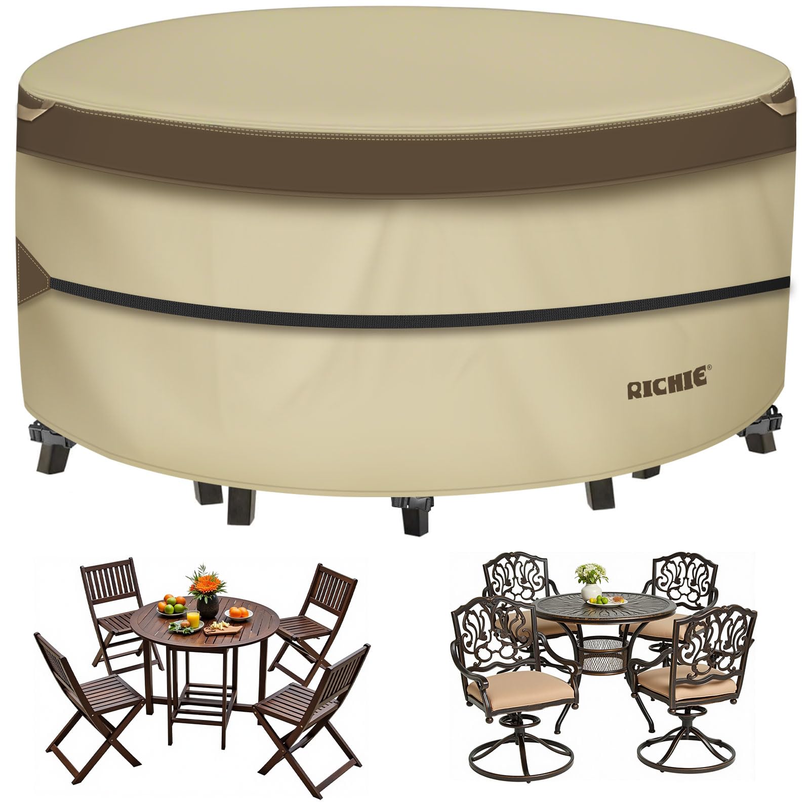 RICHIE front view on round table showing full coverage and protection
