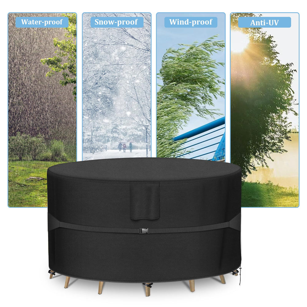 RICHIE lifestyle shot protecting outdoor dining area from weather