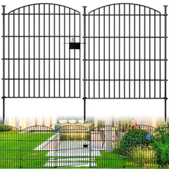 richmen front view of assembled fence showing clear yard border and tidy appearance