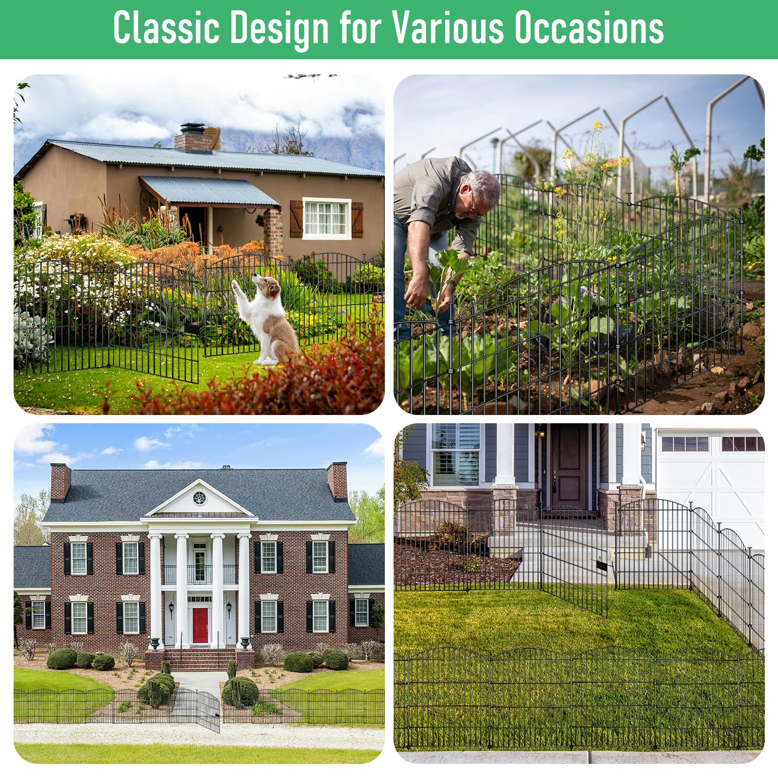 richmen fence in backyard lifestyle scene adding neat decorative edge