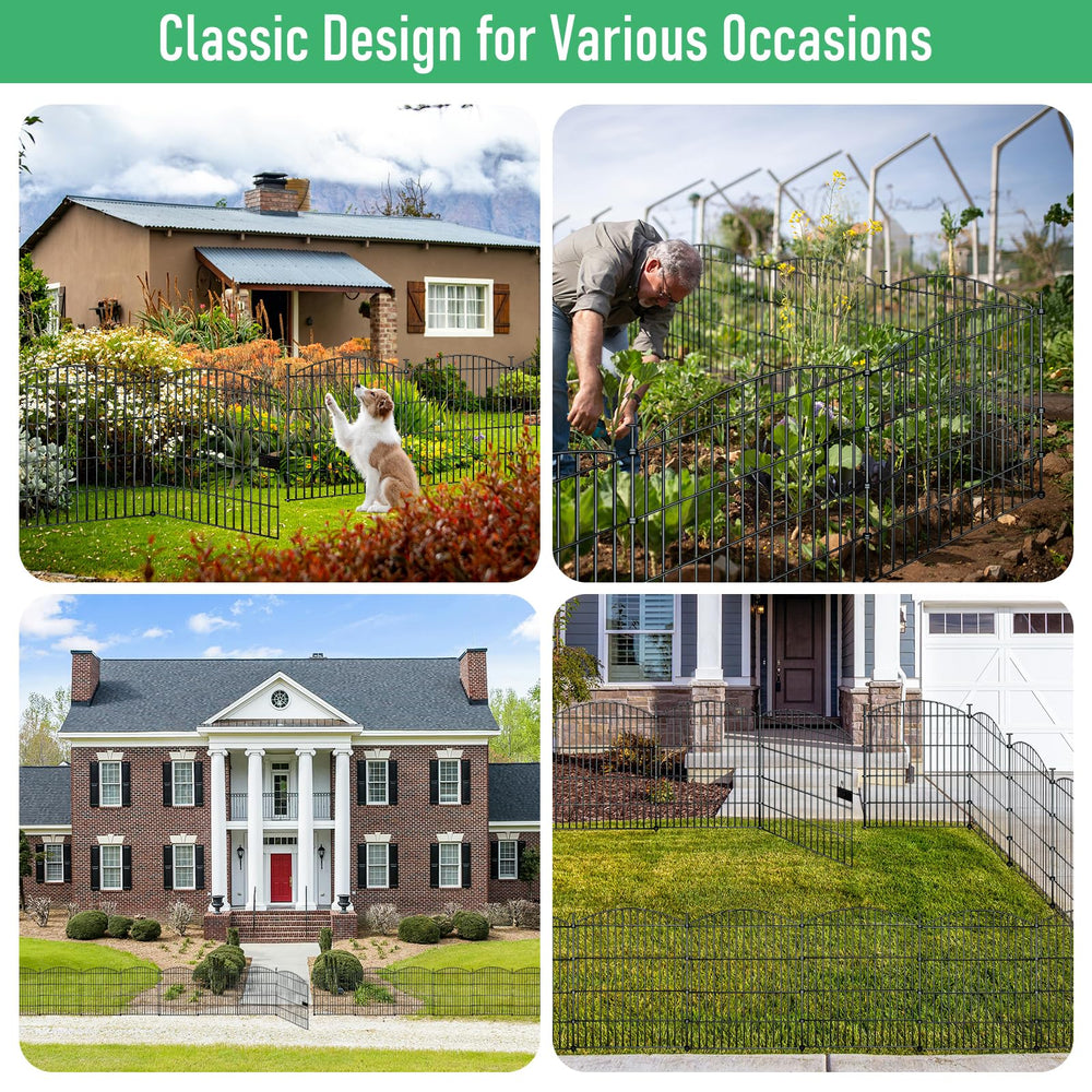 richmen fence in backyard lifestyle scene adding neat decorative edge