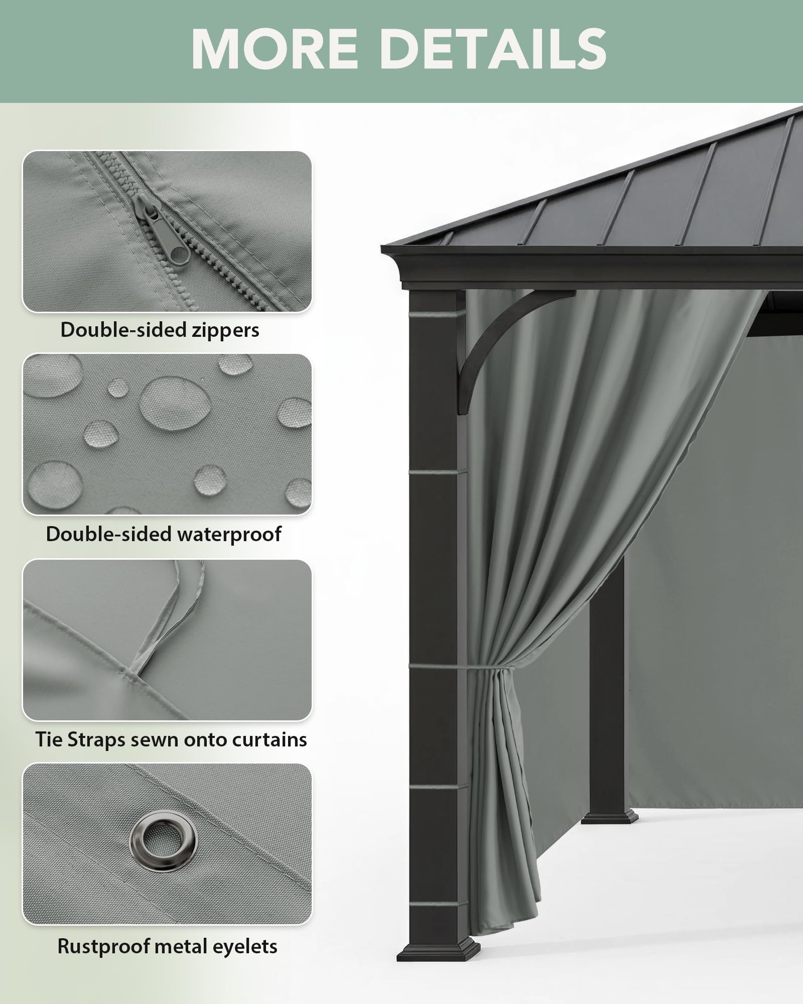 RichSets close-up of polyester fabric texture highlighting weather resistance